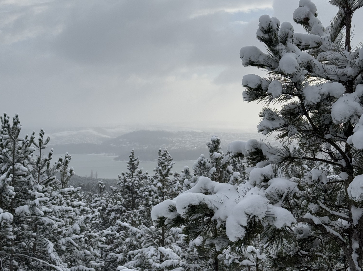 Зима в Крыму: атмосферные снежные фото с вершины горы Панати-Кая